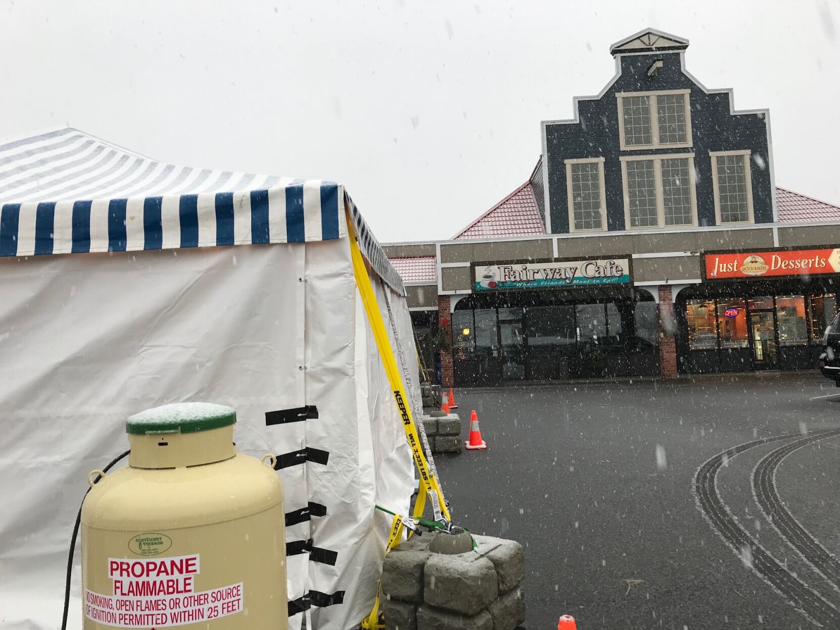 Now serving in the tent
